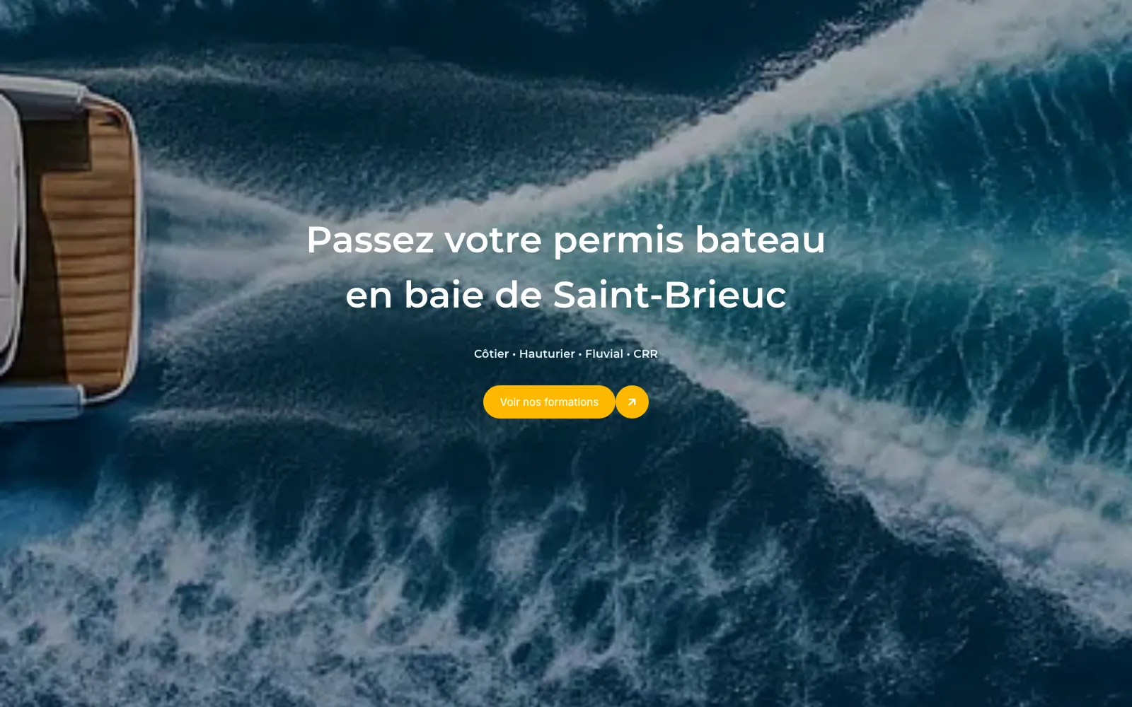 Accueil du nouveau site Plaisance Formation : passez votre permis bateau en baie de Saint-Brieuc