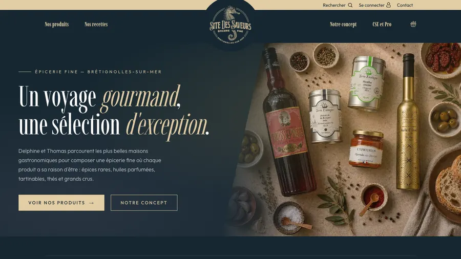 La boutique Site des Saveurs sur ordinateur et sur mobile