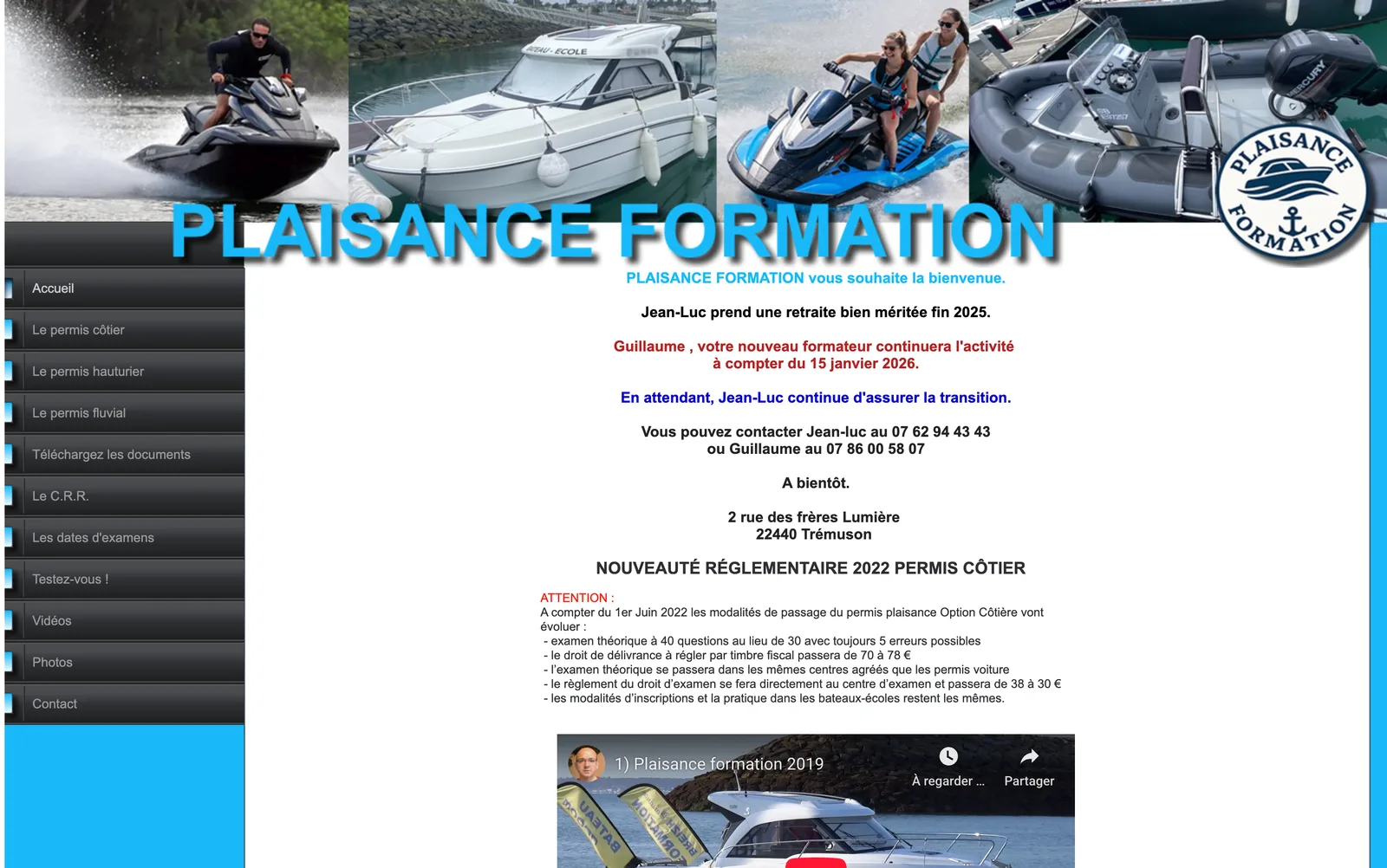 Ancien site Plaisance Formation avant la refonte&nbsp;: design des ann&eacute;es 2000